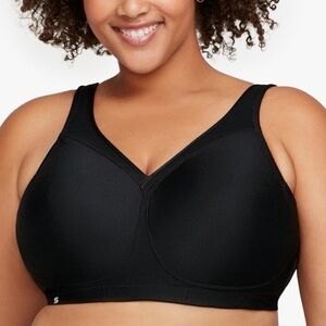 GLAMORISE SPORT black magiclift seamless 36DD wirefree high impact sports bra
